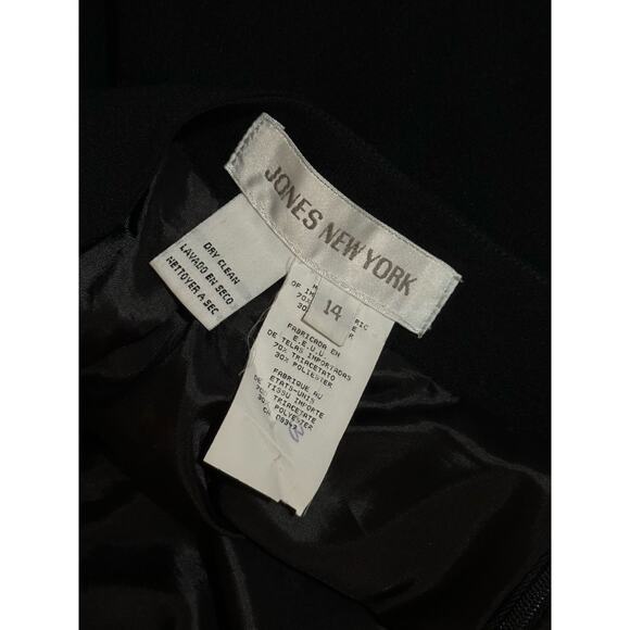 Vintage Jones New York Midi Black Skirt Womens Medium Classiccore Heritage - Picture 3 of 5